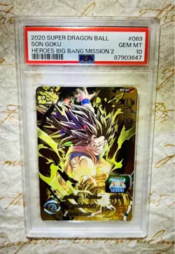 Dragon Ball Heroes PSA10 Son Goku Super Saiyan 3 Trading Card Gem Mint World 6 - Image 1
