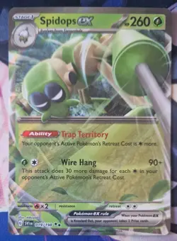 Spidops Ex 019/198 Rare Scarlet & Violet Pokemon Card TCG NM-Mint Double Rare - Image 1
