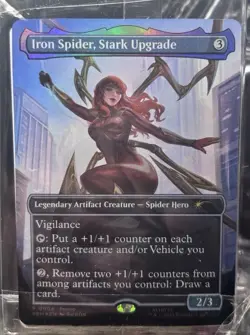 MTG CARD ONLY Marvel Legends Spiderman Magic the Gathering Mary Jane Iron Spider - Image 1