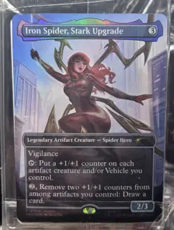 MTG CARD ONLY Marvel Legends Spiderman Magic the Gathering Mary Jane Iron Spider - Image 2
