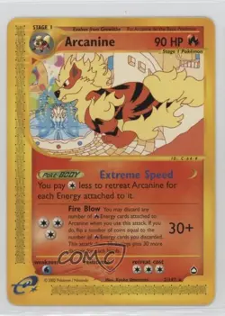 Arcanine Pokemon e-Card Series Aquapolis #2 2002 - Image 1