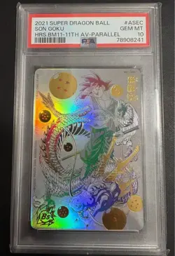Bandai Dragon Ball Heroes Parallels Goku PSA10 Certified Trading Card Graded - Image 1