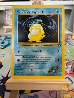 Pokemon TCG Sabrina's Psyduck Gym Challenge 99 Unlimited Common Card - Image 1