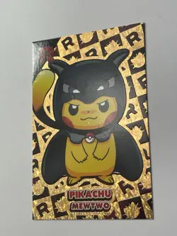 Pikachu Mewtwo Poncho - Gold Holo Box Hit - Team Rocket Card Database - Pokemon - Image 2