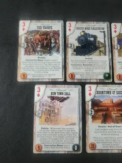 Deadlands Doomtown Boot Hill CCG Card Game Card Lot 3 Three's Diamond's Mixed - Image 2