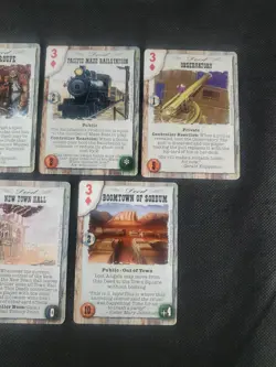Deadlands Doomtown Boot Hill CCG Card Game Card Lot 3 Three's Diamond's Mixed - Image 3