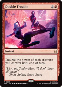 Double Trouble 0013 ~ **Foil** Rare MTG Marvel Spider-Man - Image 1