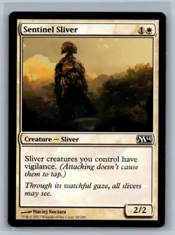 Magic The Gathering Magic 2014 Sentinel Sliver #30/249 MTG TCG CCG M14 - Image 1