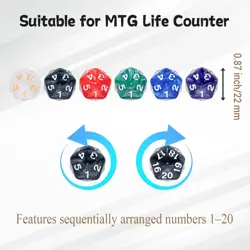 78 Pieces MTG Dice Set with Plus 1 Life Counter & Keyword Token Dice & Shield... - Image 4