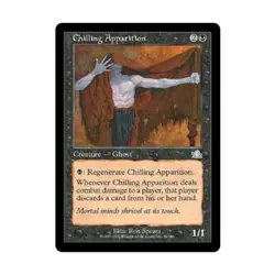 WOTC MtG Prophecy Chilling Apparition (U) (Foil) EX - Image 1