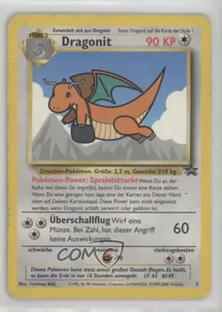 Dragonite German Pokemon WOTC Black Star #5 1999 - Image 1