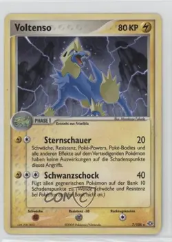 Manectric Holo German Pokemon EX Emerald #7 2005 - Image 1