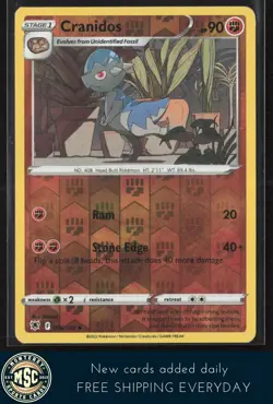 Cranidos #076/189 Reverse Holo 2022 Pokemon Astral Radiance LP - Image 1