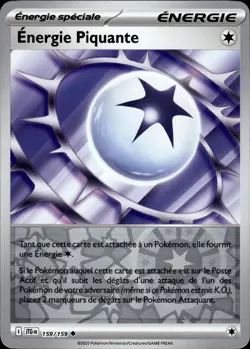Carte Pokemon REVERSE Energie Piquante 159/159 JTG Aventure Ensemble FR NEUF - Image 1