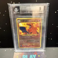 CHARIZARD NEO 2 PROMO BGS 9 MINT POKEMON GIAPPONESE REVERSE HOLO 2000 N. 006 JAP - Image 3
