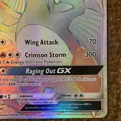 2017 Charizard GX Rainbow Secret Rare 150/147 Pokemon Burning Shadows LP - Image 3