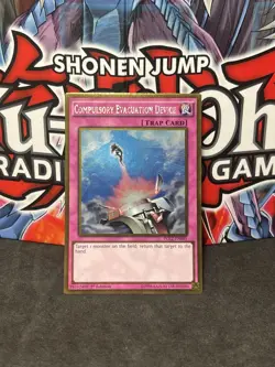 Yugioh Compulsory Evacuation Device PGL2-EN065 Gold Rare 1st Edition NM - Image 1