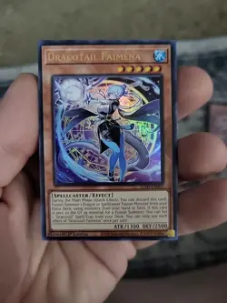 Dracotail Faimena JUSH-EN002 Justice Hunters UR Ultra Rare NM Near Mint Yugioh - Image 1