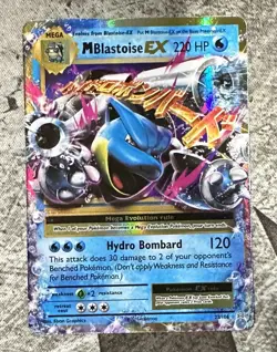 Pokemon TCG Mega-Blastoise EX XY Evolutions Holo Rare Card 22/108 NM Condition - Image 1