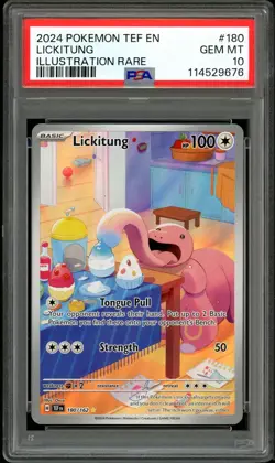 PSA 10 GEM MINT Lickitung 180 Temporal Forces Pokemon Card - Image 1