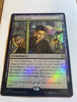Magic the Gathering Spider-Man MTG Parker Luck Card #0060 Foil - Image 1