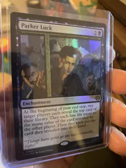 Magic the Gathering Spider-Man MTG Parker Luck Card #0060 Foil - Image 3