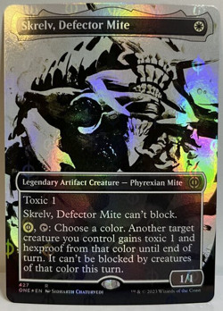 mtg magic Skrelv, Defector Mite EXTENDED borderless FOIL ENGLISH puce defectrice - Image 1
