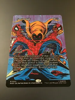 MTG Universes Beyond Marvel Spider-Man #0021 Saw In Half Full Art - Image 1