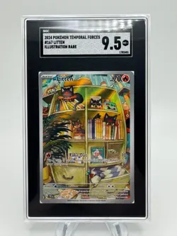 Pokemon Temporal Forces LITTEN Illustration Rare SGC 9.5 #167/162 - Image 1