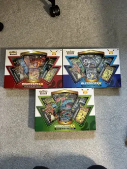 Pokemon TCG Charizard Venusaur Blastoise EX Box 20th Ann Red & Blue Generations - Image 1