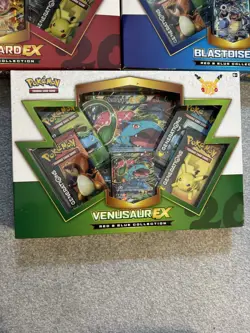 Pokemon TCG Charizard Venusaur Blastoise EX Box 20th Ann Red & Blue Generations - Image 4