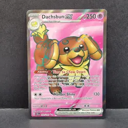 Dachsbun ex 160/142 Stellar Crown Ultra Rare Full Art Pokemon - Image 1
