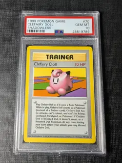 PSA 10 Clefairy Doll Shadowless Pokemon Base Set 70/102 English 1999 - Image 1