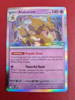 Alakazam PreRelease Stamped Holo Promo 003 Pokemon Mega Evolution Near Mint - Image 1