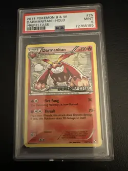 Pokemon - Darmanitan - 25/114 Black and White Prerelease Stamped Holo - PSA 9 MT - Image 1
