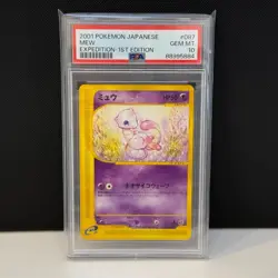 PSA10 pokemon card Mew 1ED Card e Basic Expansion Pack 087 2001 - Image 1