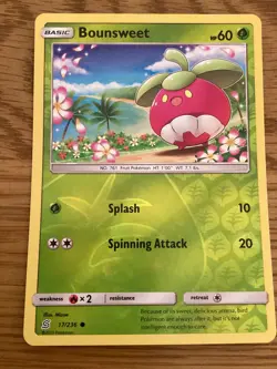 Bounsweet Pokemon Card 17/236 Reverse Holo- Used -Sun & Moon-Unified Minds - Image 1