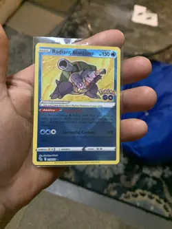 💥 Pokemon TCG Radiant Blastoise Holo Card Pokemon Go 018/078 2022 - Image 1