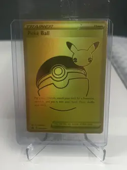 SEALED SWSH146 Poke Ball Gold Full Art Celebrations Pokemon TCG Promo Card - Image 1