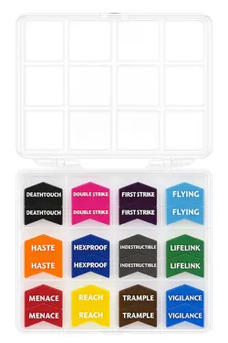 72 Color Coded MTG Keyword Counters for Magic The Gathering TCG Card Game Acc... - Image 1