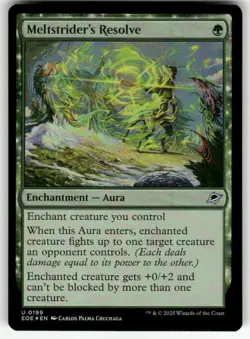 MELTSTRIDER'S RESOLVE U MAGIC THE GATHERING MTG EDGE OF ETERNITIES 199 FOIL NM - Image 1