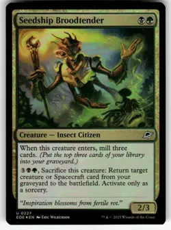 SEEDSHIP BROODTENDER U MAGIC THE GATHERING MTG EDGE OF ETERNITIES 227 FOIL NM - Image 1