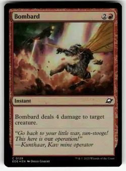 BOMBARD C MAGIC THE GATHERING MTG EDGE OF ETERNITIES 129 FOIL NM - Image 1