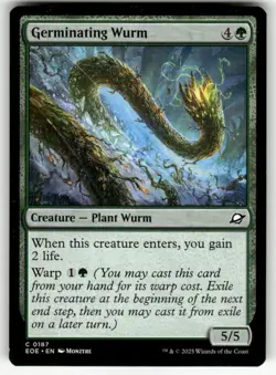GERMINATING WURM C MAGIC THE GATHERING MTG EDGE OF ETERNITIES 187 NM - Image 1