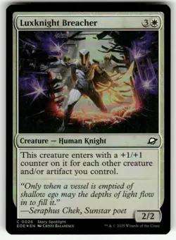 LUXKNIGHT BREACHER C MAGIC THE GATHERING MTG EDGE OF ETERNITIES 26 FOIL NM - Image 1