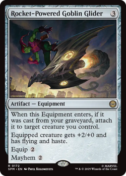 Rocket-Powered Goblin Glider 0172 ~ **Foil** Rare MTG Marvel Spider-Man - Image 1