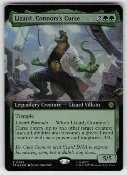 Lizard, Connors's Curse (Extended Art) Foil R Marvel's Spider-Man 265 MTG - Image 1