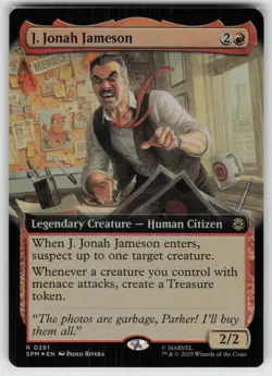 J. Jonah Jameson (Extended Art) Foil R Marvel's Spider-Man 261 MTG - Image 1