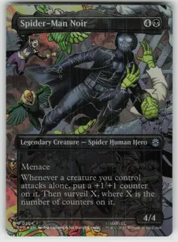 Spider-Man Noir (Borderless) Foil U Marvel's Spider-Man 204 MTG - Image 1