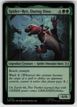 Spider-Rex, Daring Dino Foil C Marvel's Spider-Man 116 MTG - Image 1